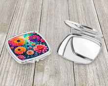 Load image into Gallery viewer, Colorful Dahlias Compact Mirror – Stylish Purse Mirror with Artistic Covers