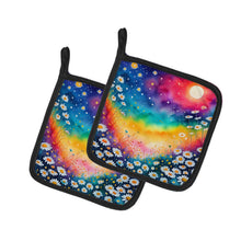 Load image into Gallery viewer, Colorful Daisies Pot Holders - Set of 2 Decorative Kitchen Helpers | Made in the USA