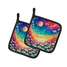 Load image into Gallery viewer, Colorful Daisies Pot Holders - Set of 2 Decorative Kitchen Helpers | Made in the USA