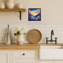 Load image into Gallery viewer, Colorful Delphinium Framed Metal Print