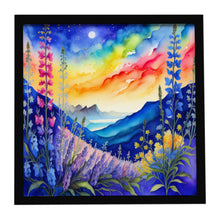Load image into Gallery viewer, Colorful Delphinium Framed Metal Print