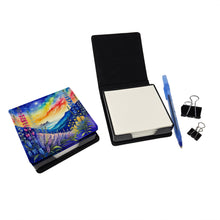 Load image into Gallery viewer, Colorful Delphinium PU Leather Note Paper Holder