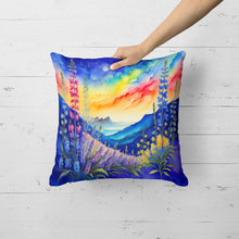 Load image into Gallery viewer, Colorful Delphinium Fabric Decorative Pillow