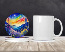 Load image into Gallery viewer, Colorful Delphinium Large Sandstone Coasters Pack of 4