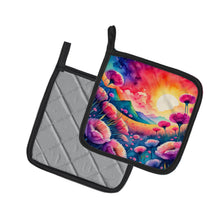 Load image into Gallery viewer, Colorful Dianthus Pot Holders - Set of 2 Decorative Kitchen Helpers | Made in the USA