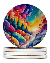 Load image into Gallery viewer, Colorful Dusty Miller Large Sandstone Coasters Pack of 4