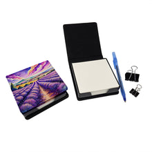 Load image into Gallery viewer, Colorful English Lavender PU Leather Note Paper Holder