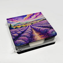 Load image into Gallery viewer, Colorful English Lavender PU Leather Note Paper Holder