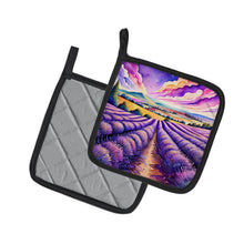 Load image into Gallery viewer, Colorful English Lavender Pot Holders - Set of 2 Decorative Kitchen Helpers | Made in the USA