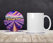 Load image into Gallery viewer, Colorful English Lavender Large Sandstone Coasters Pack of 4