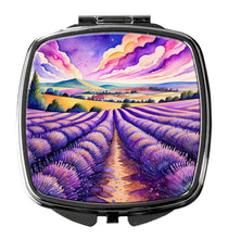 Load image into Gallery viewer, Colorful English Lavender Compact Mirror – Stylish Purse Mirror with Artistic Covers