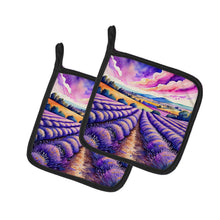 Load image into Gallery viewer, Colorful English Lavender Pot Holders - Set of 2 Decorative Kitchen Helpers | Made in the USA