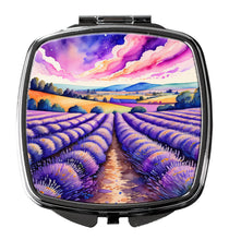 Load image into Gallery viewer, Colorful English Lavender Compact Mirror – Stylish Purse Mirror with Artistic Covers