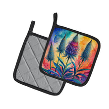 Load image into Gallery viewer, Colorful Eryngium Pot Holders - Set of 2 Decorative Kitchen Helpers | Made in the USA