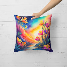Load image into Gallery viewer, Colorful Freesia Fabric Decorative Pillow