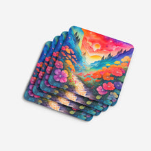 Load image into Gallery viewer, Colorful Geraniums Foam Coaster