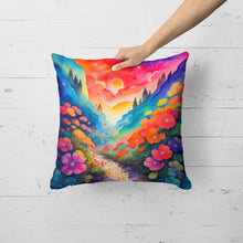 Load image into Gallery viewer, Colorful Geraniums Fabric Decorative Pillow