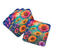 Load image into Gallery viewer, Colorful Gerbera Daisies Foam Coaster