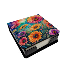 Load image into Gallery viewer, Colorful Gerbera Daisies PU Leather Note Paper Holder