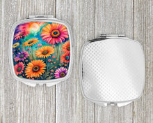 Load image into Gallery viewer, Colorful Gerbera Daisies Compact Mirror – Stylish Purse Mirror with Artistic Covers