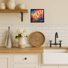 Load image into Gallery viewer, Colorful Gladiolus Framed Metal Print