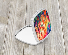 Load image into Gallery viewer, Colorful Gladiolus Compact Mirror – Stylish Purse Mirror with Artistic Covers