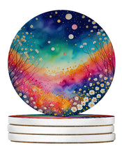 Load image into Gallery viewer, Colorful Gypsophila Large Sandstone Coasters Pack of 4