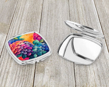 Load image into Gallery viewer, Colorful Hydrangeas Compact Mirror – Stylish Purse Mirror with Artistic Covers