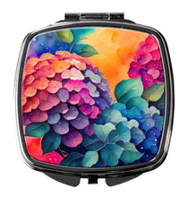 Load image into Gallery viewer, Colorful Hydrangeas Compact Mirror – Stylish Purse Mirror with Artistic Covers