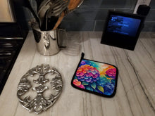 Load image into Gallery viewer, Colorful Hydrangeas Pot Holders - Set of 2 Decorative Kitchen Helpers | Made in the USA
