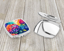 Load image into Gallery viewer, Colorful Hydrangeas Compact Mirror – Stylish Purse Mirror with Artistic Covers