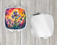 Load image into Gallery viewer, Colorful Iris Compact Mirror – Stylish Purse Mirror with Artistic Covers