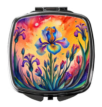 Load image into Gallery viewer, Colorful Iris Compact Mirror – Stylish Purse Mirror with Artistic Covers