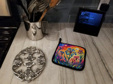 Load image into Gallery viewer, Colorful Iris Pot Holders - Set of 2 Decorative Kitchen Helpers | Made in the USA