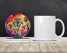 Load image into Gallery viewer, Colorful Iris Large Sandstone Coasters Pack of 4