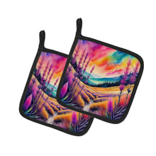Load image into Gallery viewer, Colorful Liatris Pot Holders - Set of 2 Decorative Kitchen Helpers | Made in the USA