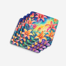Load image into Gallery viewer, Colorful Lilies Foam Coaster