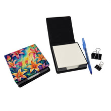 Load image into Gallery viewer, Colorful Lilies PU Leather Note Paper Holder