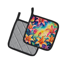 Load image into Gallery viewer, Colorful Lilies Pot Holders - Set of 2 Decorative Kitchen Helpers | Made in the USA