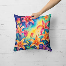 Load image into Gallery viewer, Colorful Lilies Fabric Decorative Pillow