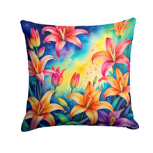 Load image into Gallery viewer, Colorful Lilies Fabric Decorative Pillow