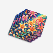 Load image into Gallery viewer, Colorful Lilies Foam Coaster