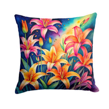 Load image into Gallery viewer, Colorful Lilies Fabric Decorative Pillow