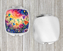 Load image into Gallery viewer, Colorful Lisianthus Compact Mirror – Stylish Purse Mirror with Artistic Covers