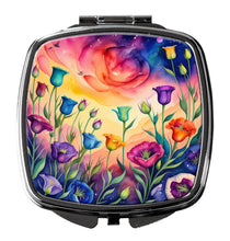 Load image into Gallery viewer, Colorful Lisianthus Compact Mirror – Stylish Purse Mirror with Artistic Covers