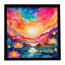 Load image into Gallery viewer, Colorful Lotus Framed Metal Print