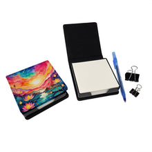 Load image into Gallery viewer, Colorful Lotus PU Leather Note Paper Holder