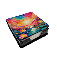 Load image into Gallery viewer, Colorful Lotus PU Leather Note Paper Holder
