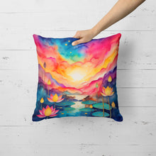 Load image into Gallery viewer, Colorful Lotus Fabric Decorative Pillow