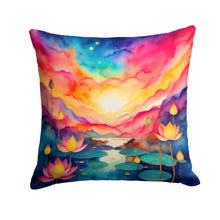 Load image into Gallery viewer, Colorful Lotus Fabric Decorative Pillow